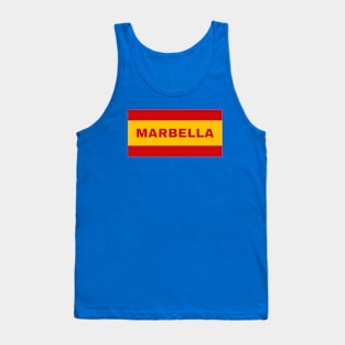 Marbella City in Spanish Flag Colors Tank Top